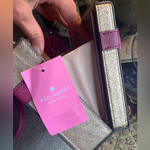 Authentic KATE SPADE Leather gift wrap magnetic snap Crosby/Satchel - Picture 7 of 16